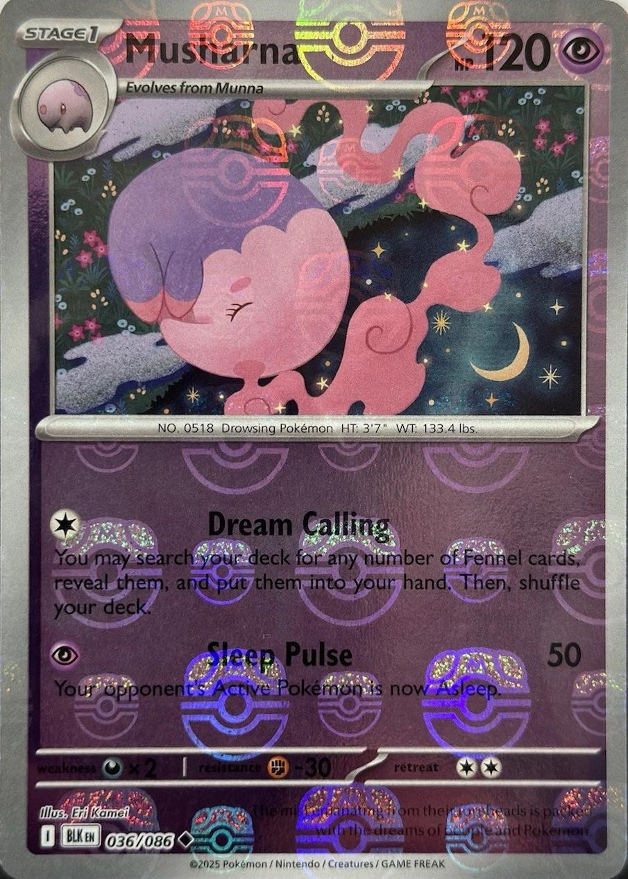 Black Bolt Musharna [Master-Ball] Pokémon card